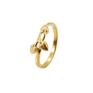 Ask Blomst ring, forgylt