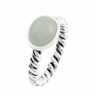 Tvunnet ring, aquamarin